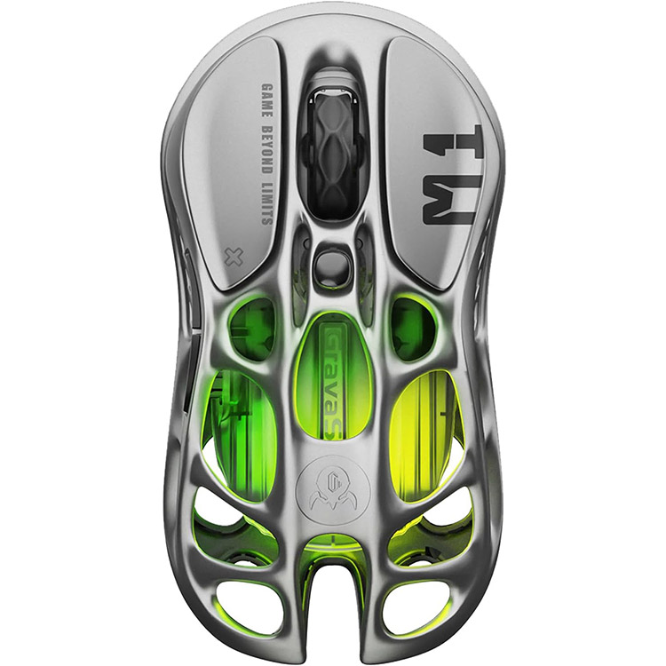 خرید موس GravaStar Mercury M1 Pro - بی‌سیم - نسخه Gunmetal Grey